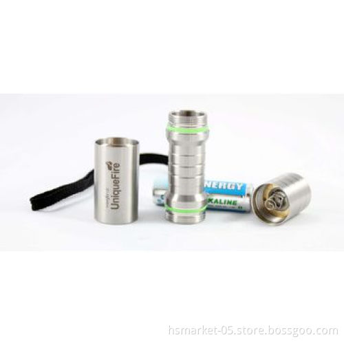 Stainless Steel Waterproof Shockproof Aluminum LED Flashlight, Powered by AA/14500 Li-ion BatteryNew